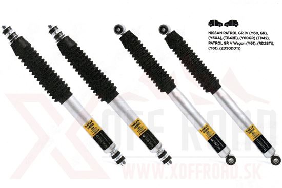 Kép Nissan Patrol Y60 / Y61 lengéscsillapítók +2" emelés