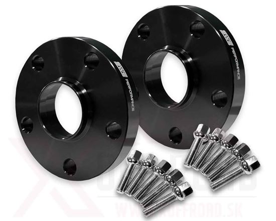 Kép SWS Performance nyomtávszélesítő pogácsa 5×112, 72,5 mm, 15 mm – fekete + csavarok
